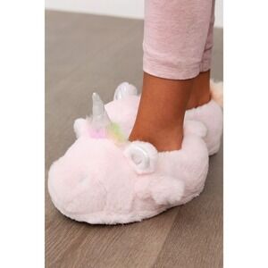 Girls' Cass Unicorn Slippers – Cat & Jack Pink Size 6-7 New With Tags